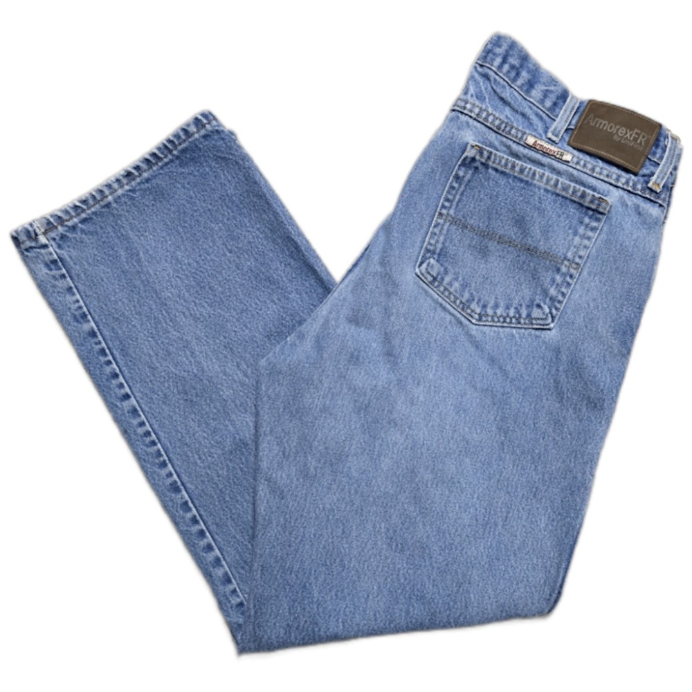 VTG Armorex By UniFirst FR Jeans Mens 38x34 Light Wash